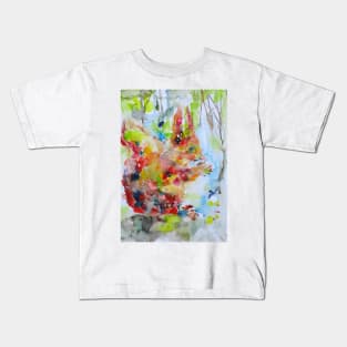 SQUIRREL - watercolor portrait .1 Kids T-Shirt